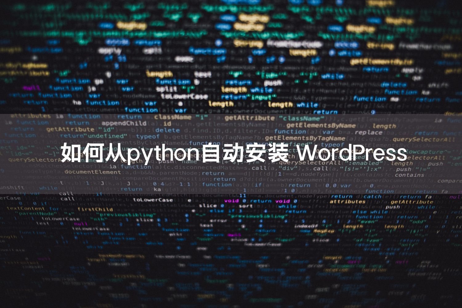  如何从python自动安装 WordPress